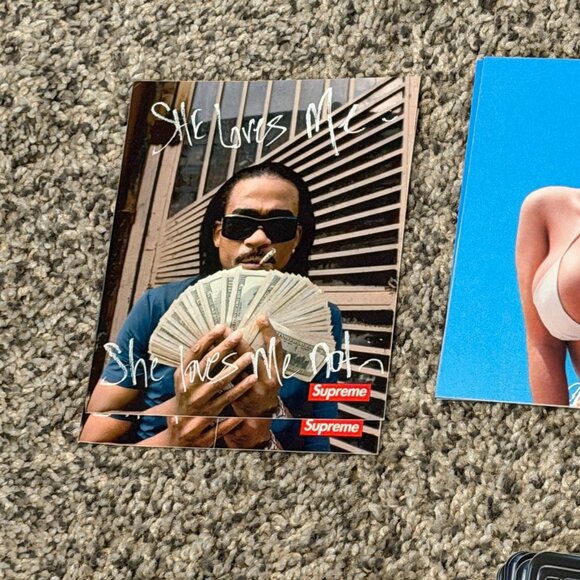 Supreme Sticker Lot 84 Pcs Box Logo 100 Bill Bikini Radio Art Stickers Authentic - Picture 14 of 14